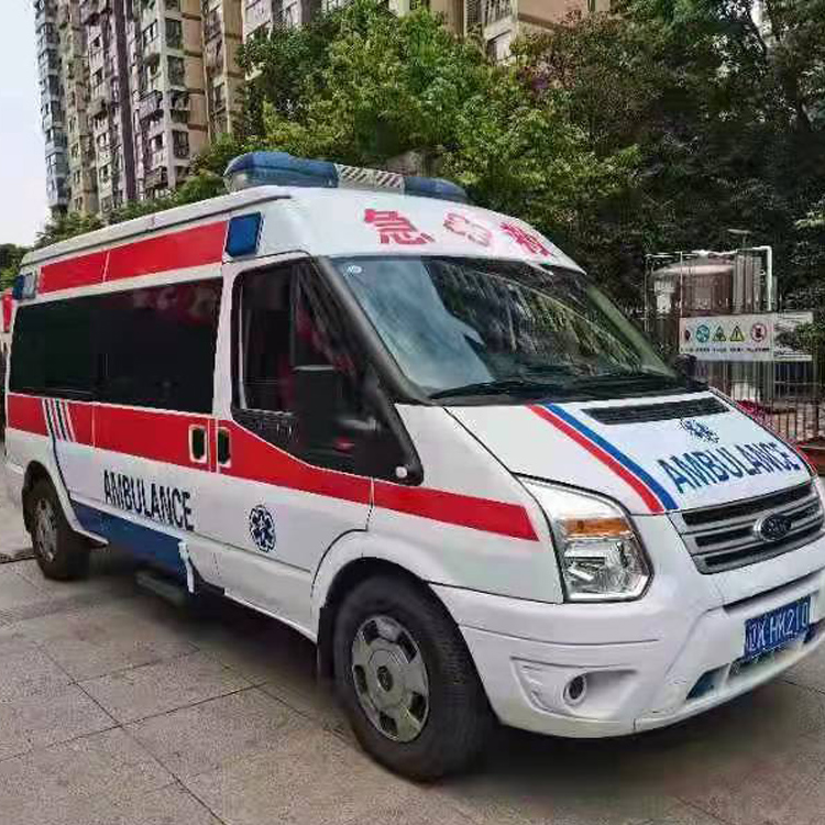 白玉长途救护车护送病人返乡